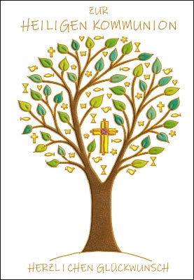 Kommunion - Baum voller goldener Symbole