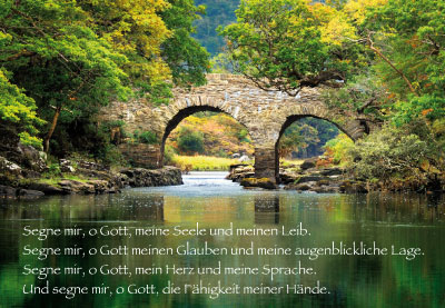 Irische Segenswünsche - alte Steinbrücke über Fluss