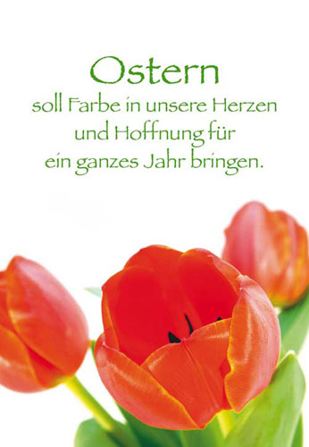 Ostern - Doppelkarte schöne Tulpen