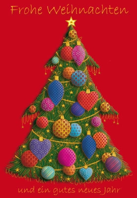 Weihnachten - illustrierter Christbaum
