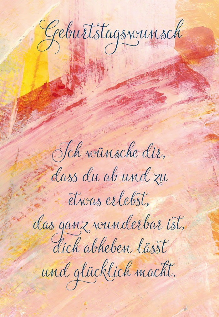 Geburtstag - Handlettering, Illustration bunt