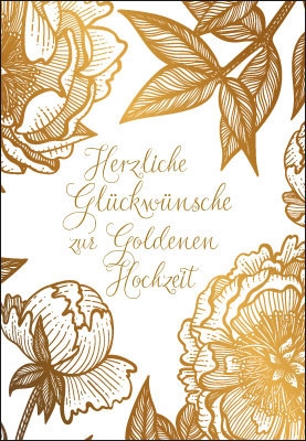 Goldhochzeit - goldene Blumen
