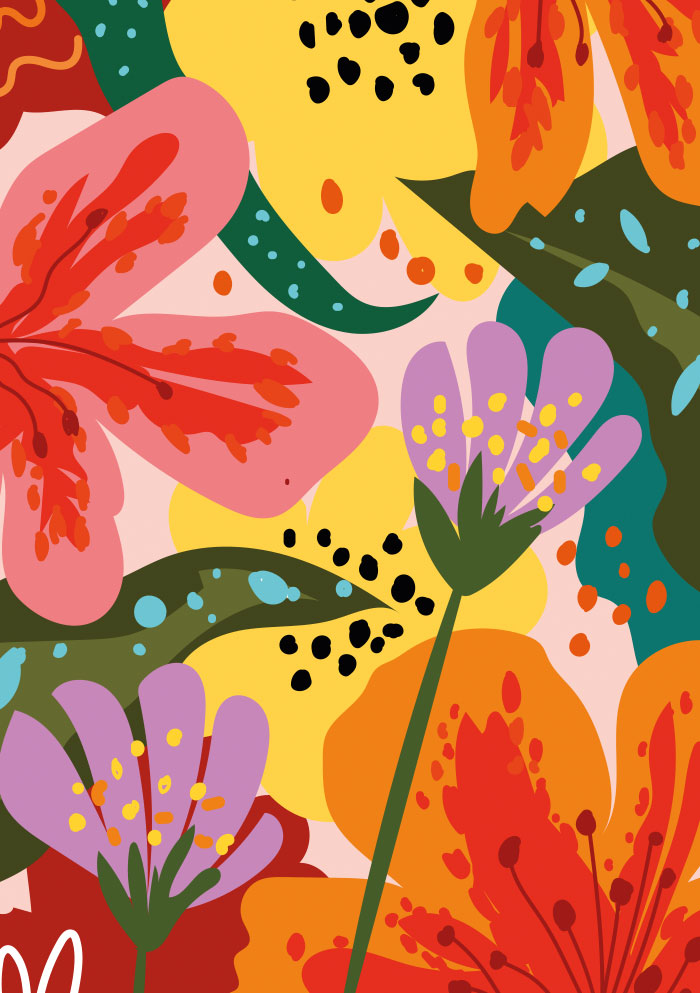 Kleine Kartengrüße - Blumen, Farben, gemalt